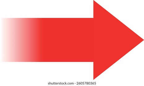 Red gradient arrow isolated on white background. Vector illustration. Eps 10.