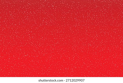 Roter Farbverlauf-Hintergrund mit gleichmäßig verstreuten weißen Punkten bedeckt, die einen strukturierten, glitzernden oder schneeähnlichen Effekt erzeugen, sodass das Design eine helle, festliche Erscheinung.