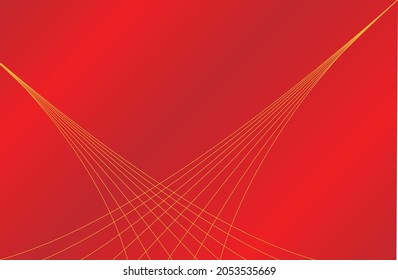 Fondo de degradado rojo con líneas de curva