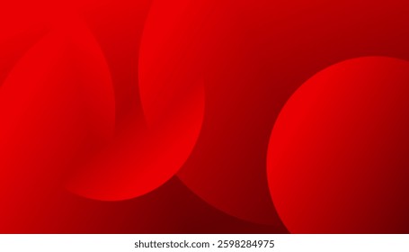 Red gradient background with geometric circle designs, creating a modern and dynamic abstract look. Perfect for branding, web design, posters, and digital artwork. High-quality EPS vector background.