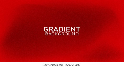 Red Gradient Background. Grainy Noise Texture. Design for Template, Social Media, Trendy, Vintage, Brochure, Banner