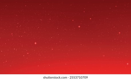 Red gradient background for poster, brochure or website. Glowing aurora effect. Vector illustration.