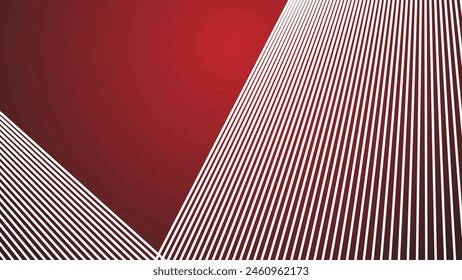 Red gradient background with stripes line for backdrop or presentation