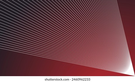 Red gradient background with stripes line for backdrop or presentation