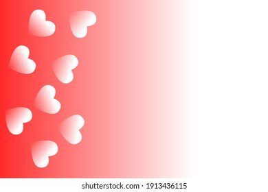 Red gradient background with white love. design suitable for cover, web, card, business, poster, etc.