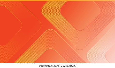 red gradient background wive curve lines template for your design