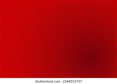 Red gradient color halftone background, pop art design. Comic book superhero dotted halftone texture