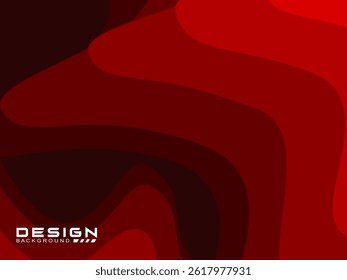 Red gradient colorful geometric abstract background and red wave pattern background. Red wave vector abstract background flat design stock illustration. Red Wave Background.