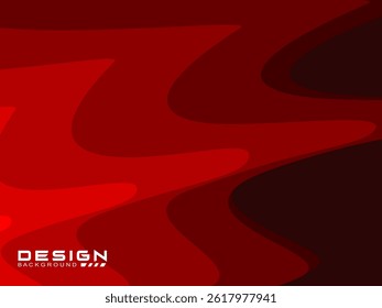 Red gradient colorful geometric abstract background and red wave pattern background. Red wave vector abstract background flat design stock illustration. Red Wave Background.
