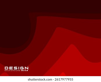 Red gradient colorful geometric abstract background and red wave pattern background. Red wave vector abstract background flat design stock illustration. Red Wave Background.