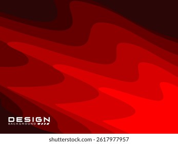 Red gradient colorful geometric abstract background and red wave pattern background. Red wave vector abstract background flat design stock illustration. Red Wave Background.