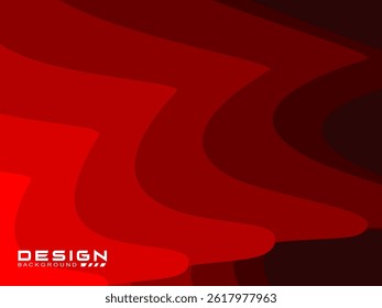 Red gradient colorful geometric abstract background and red wave pattern background. Red wave vector abstract background flat design stock illustration. Red Wave Background.