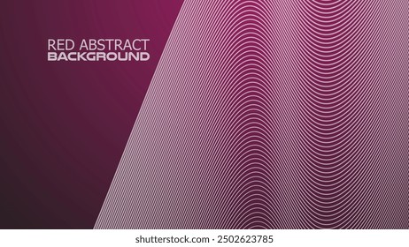 Red gradient with curve line abstract background vector image