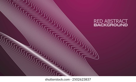 Red gradient with curve line abstract background vector image