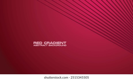 Red gradient with curve line abstract background for backdrop or presentation