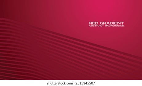 Red gradient with curve line abstract background for backdrop or presentation