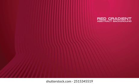 Red gradient with curve line abstract background for backdrop or presentation