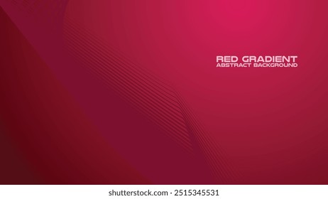 Red gradient with curve line abstract background for backdrop or presentation