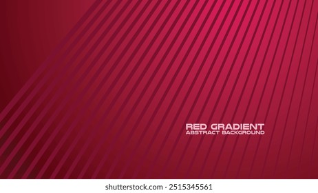 Red gradient with curve line abstract background for backdrop or presentation
