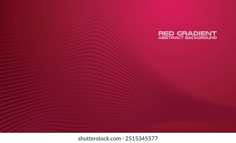 Red gradient with curve line abstract background for backdrop or presentation