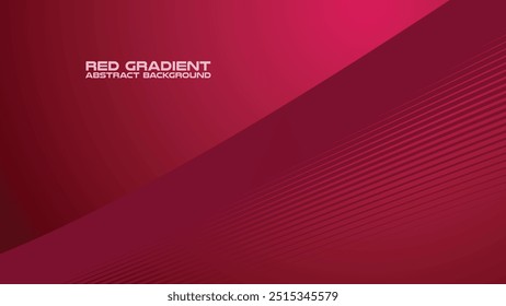 Red gradient with curve line abstract background for backdrop or presentation
