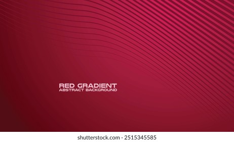 Red gradient with curve line abstract background for backdrop or presentation