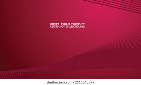 Red gradient with curve line abstract background for backdrop or presentation