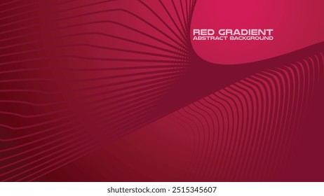 Red gradient with curve line abstract background for backdrop or presentation