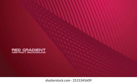 Red gradient with curve line abstract background for backdrop or presentation