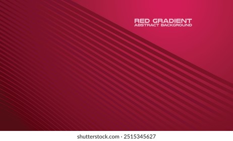 Red gradient with curve line abstract background for backdrop or presentation
