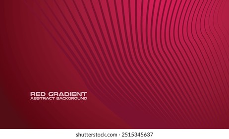 Red gradient with curve line abstract background for backdrop or presentation
