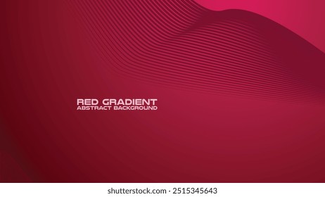 Red gradient with curve line abstract background for backdrop or presentation