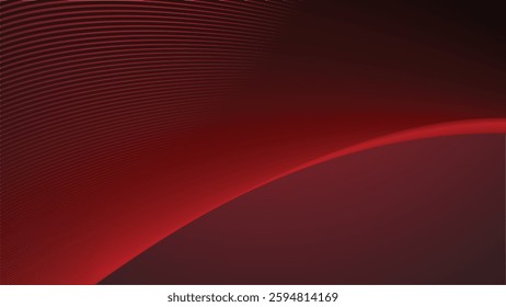 Red gradient with curve line abstract background for backdrop