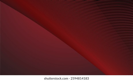 Red gradient with curve line abstract background for backdrop