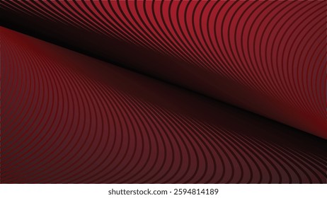 Red gradient with curve line abstract background for backdrop
