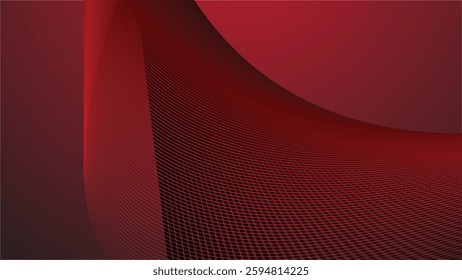 Red gradient with curve line abstract background for backdrop