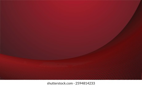 Red gradient with curve line abstract background for backdrop