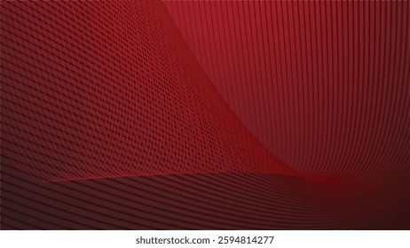 Red gradient with curve line abstract background for backdrop