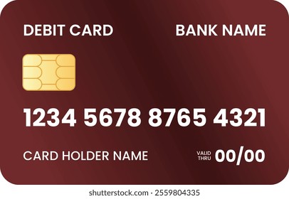 Red Gradient Debit Card for International Payment While Traveling