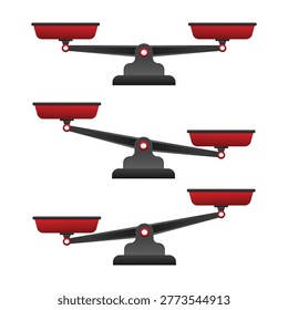 Red Gradient Different Scales Vector Illustration