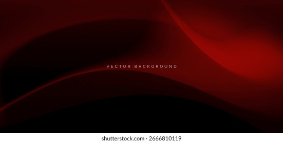 O gradiente vermelho gira em torno de um plano de fundo escuro. Você pode usar banner, brochura, apresentação. Ilustração vetorial