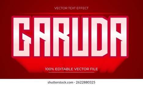 Red Gradient editable text effect in modern gradient red trend style