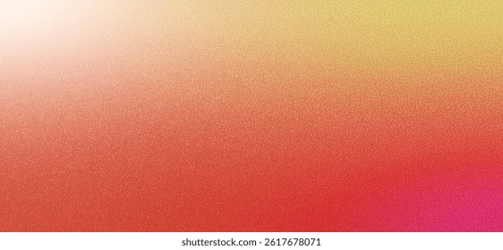 Red gradient grainy background. Autumn gradation template. Vector bright fall backdrops with blur noise effect. Soft ombre abstract wallpaper design.
