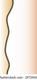 red gradient greeting card with curved starline on the left