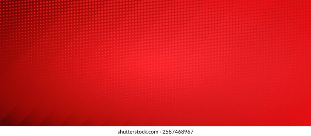Red gradient with halftone abstract background for backdrop or presentation. Vector Illustration