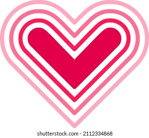 Red gradient illustration with overlapping heart lines