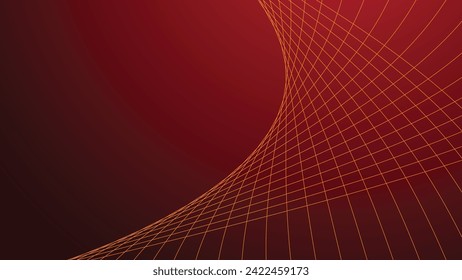 Gradiente rojo con imagen vectorial de fondo de línea para fondo o presentación