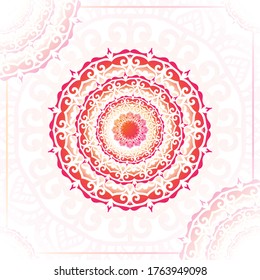 red gradient mandala illustration background