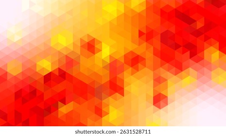 Red gradient mosaic geometric triangle background with abstract stained glass effect and color texture 