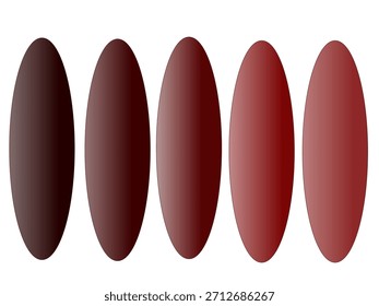 A red gradient palette with elongated rounded shapes. Editable to suit design needs.